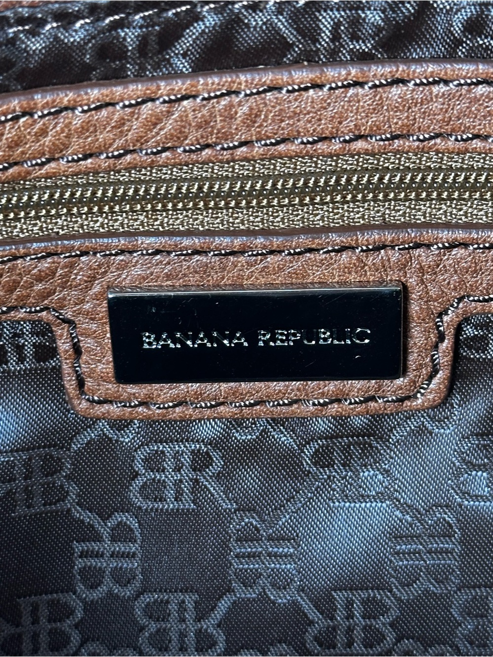 2006 Banana Republic Brown Leather Shoulder Bag Braided Strap Boho - Picture 13 of 15